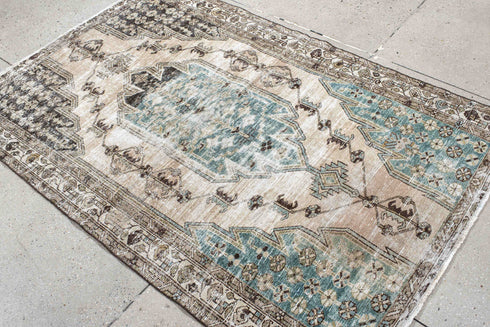 Vintage Mazlaghan Area Rug (4' x 6')